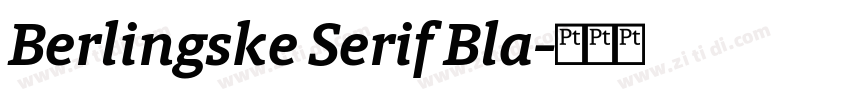 Berlingske Serif Bla字体转换